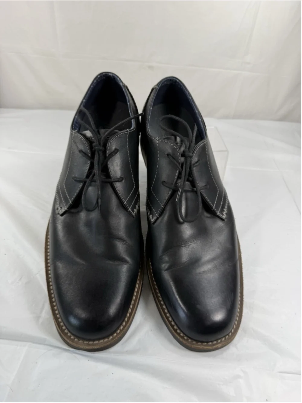 Original Penguin Munsingwear Wade Men's 13M Black Leather Oxfords Lace Up Shoes